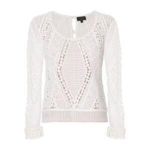 NWT - Intermix - Collette Crochet Top - White